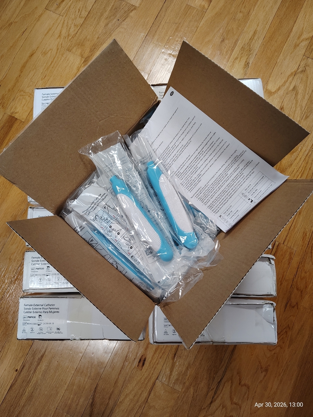 Women's 30 pcs PWFX30 Female External Catheters EXP - 08.28.2028